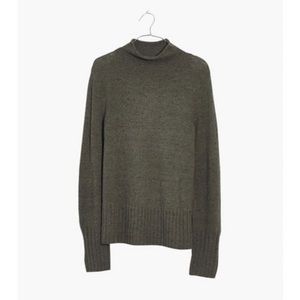 Green Mock Neck Donegal Sweater